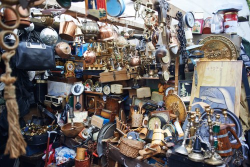 Types of business waste being segregated